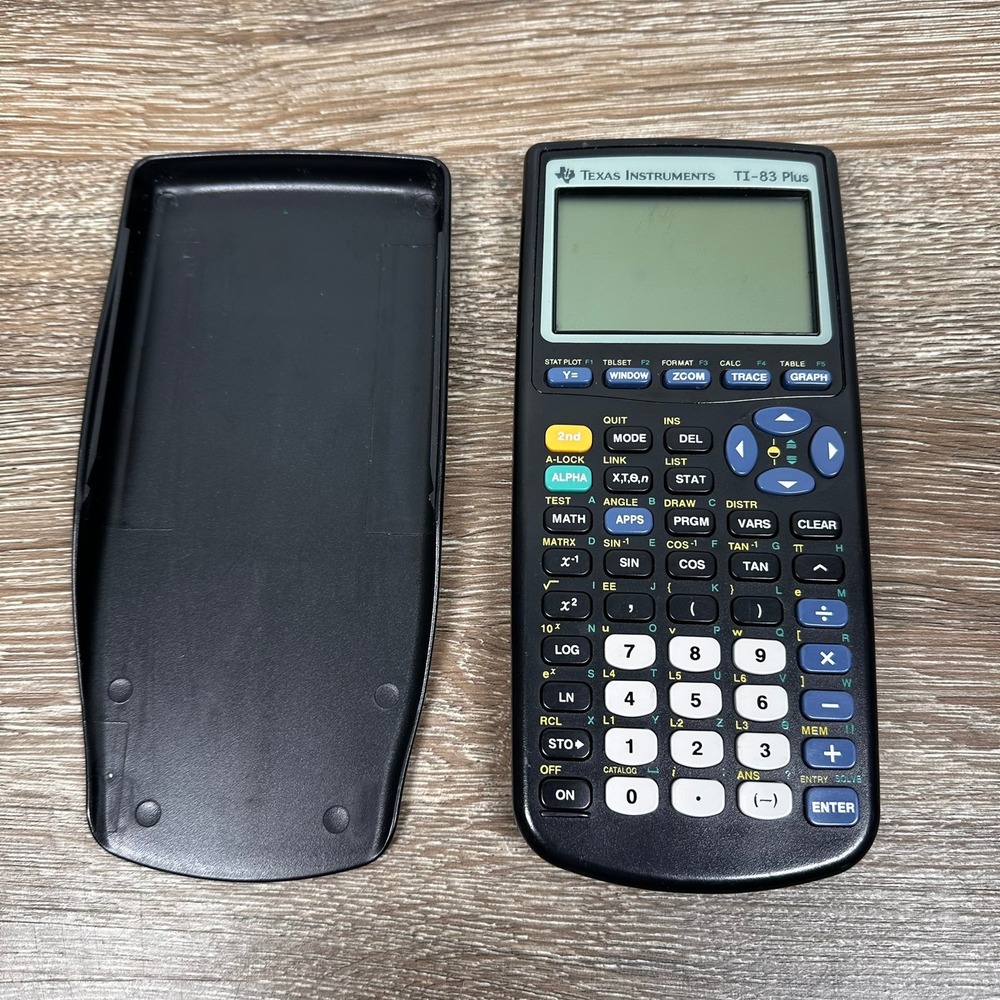Texas Instruments TI-83 Plus Graphing Calculator Black with Slide Cover